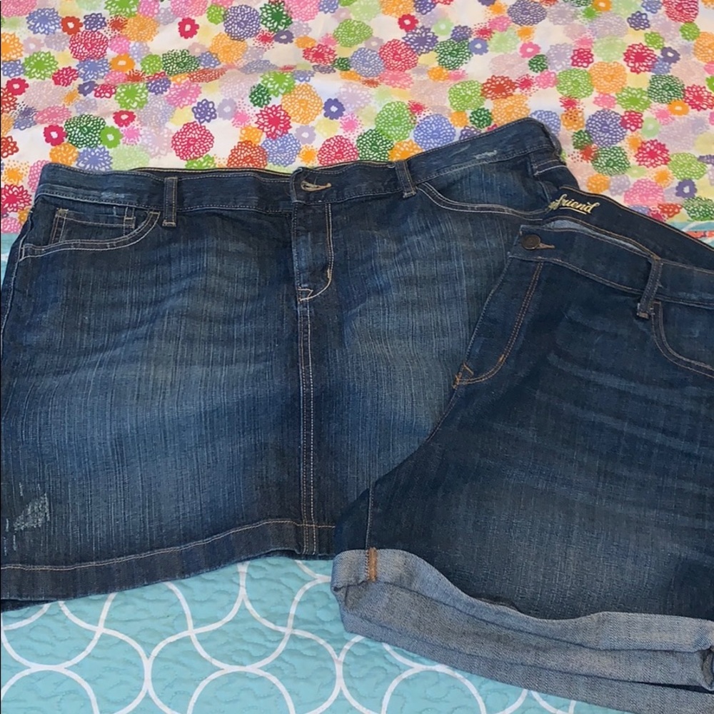 Bundle: old navy denim short and skirt
